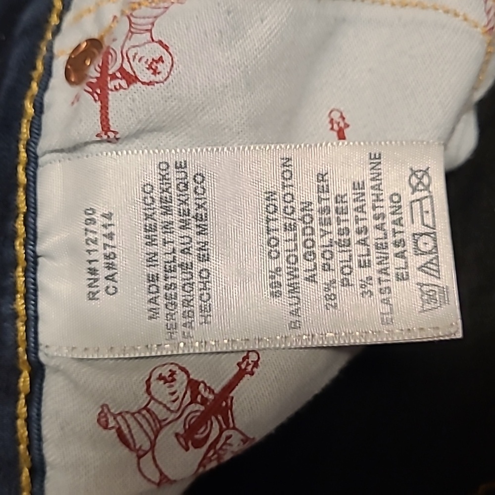 True Religion Dark Blue Curvy Skinny Old Jeans Size 11 - Picture 10 of 12